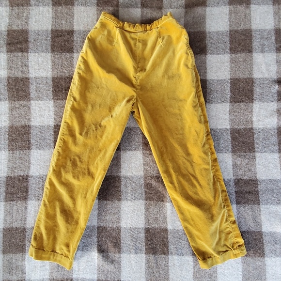 Vintage Pants - Vintage Mustard Velvet Pants
